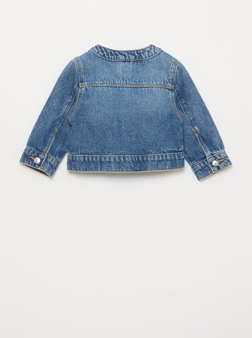 Veste en denim à col rond - Kiabi