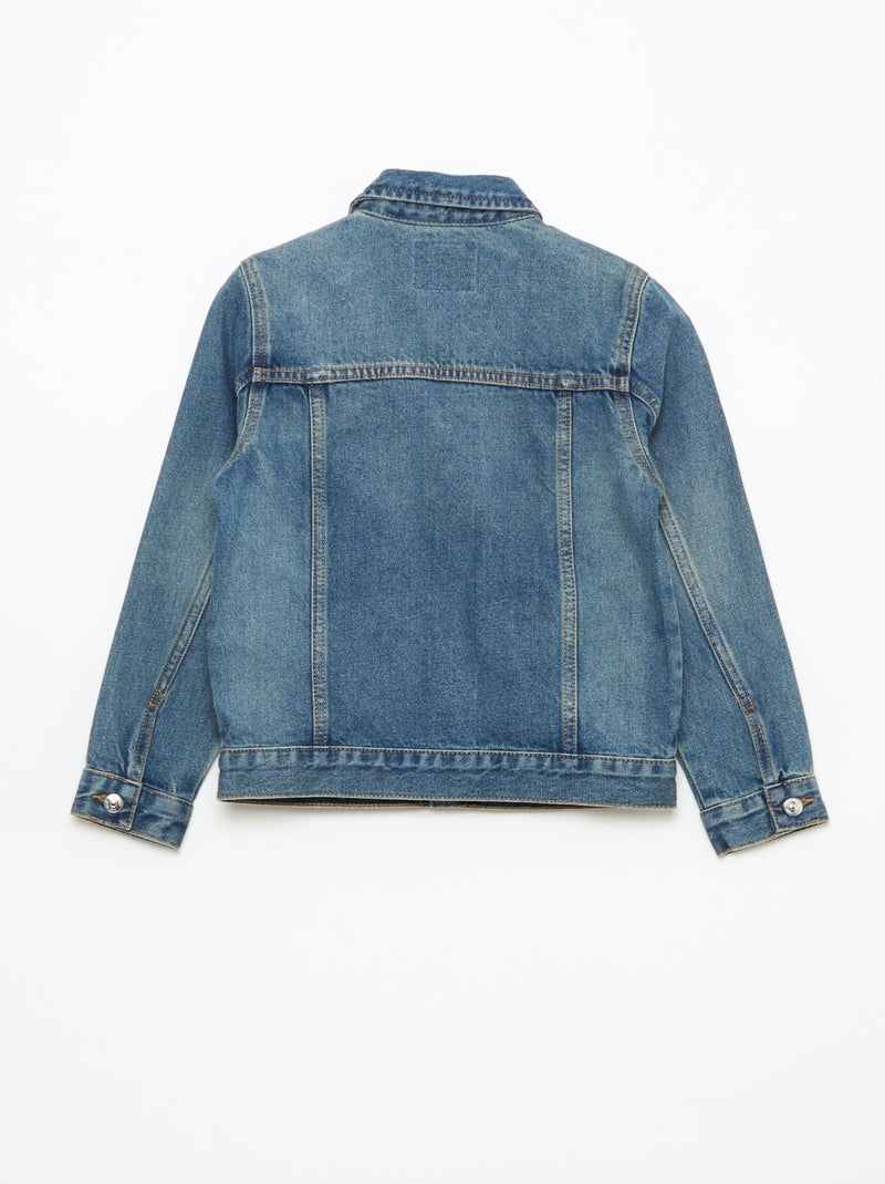 Veste en denim avec ouverture boutonnée Bleu - Kiabi
