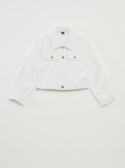 Veste en denim cropped - Kiabi