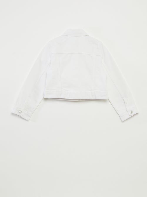 Veste en denim cropped - Kiabi