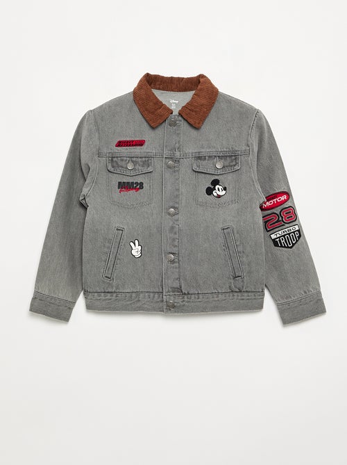 Veste en denim 'Disney' 'Mickey' à manches longues - Kiabi