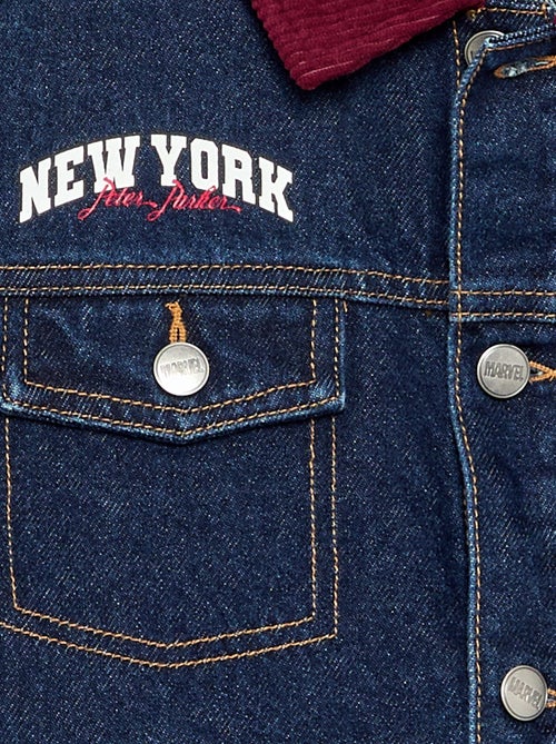 Veste en denim 'Marvel' 'Spiderman' avec col contrasté - Kiabi