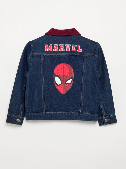 Veste en denim 'Marvel' 'Spiderman' avec col contrasté - Kiabi