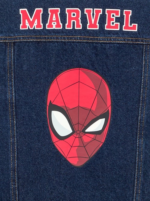 Veste en denim 'Marvel' 'Spiderman' avec col contrasté - Kiabi