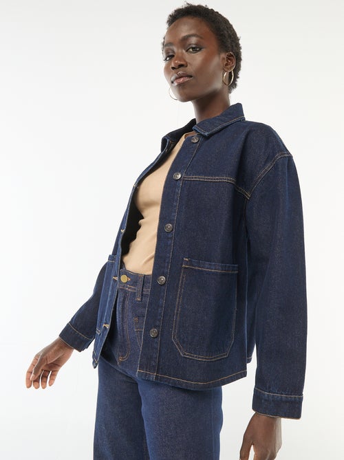 Veste en jean à poches plaquées - Kiabi