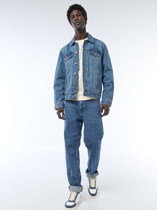 Veste en jean avec poches poitrine - Kiabi