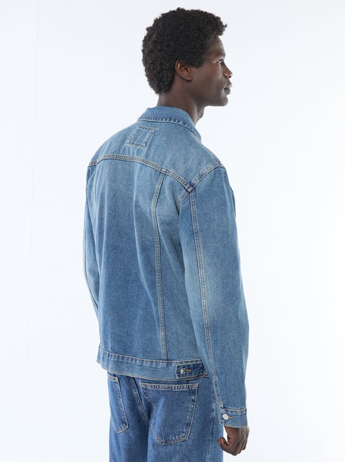 Veste en jean avec poches poitrine - Kiabi