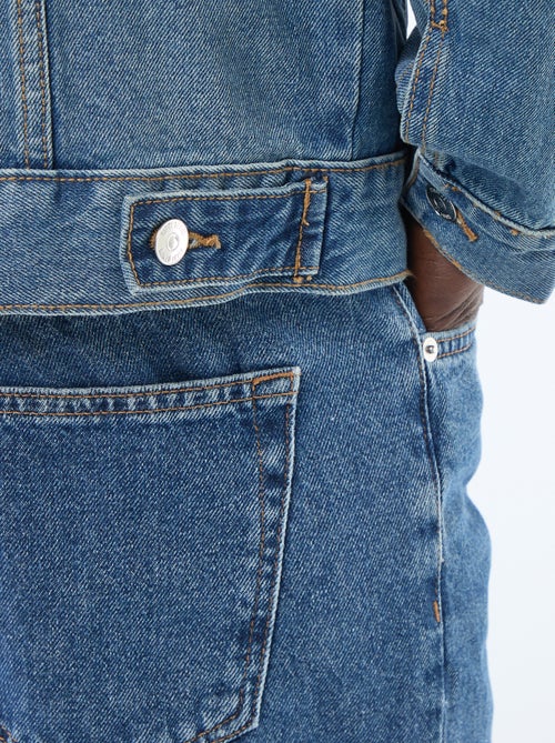 Veste en jean avec poches poitrine - Kiabi