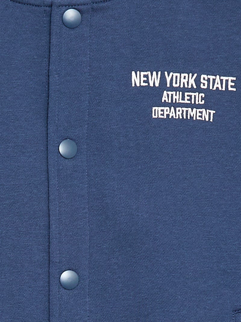 Veste esprit universitaire à manches longues Bleu - Kiabi