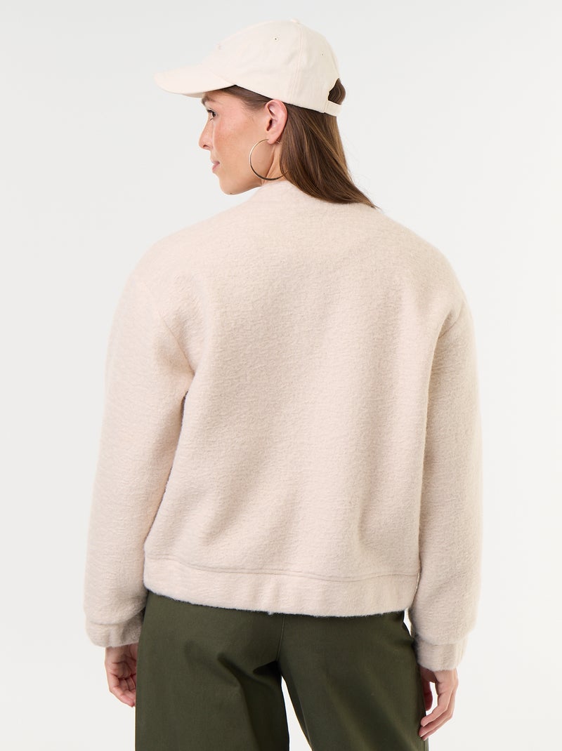 Veste faux lainage Beige - Kiabi