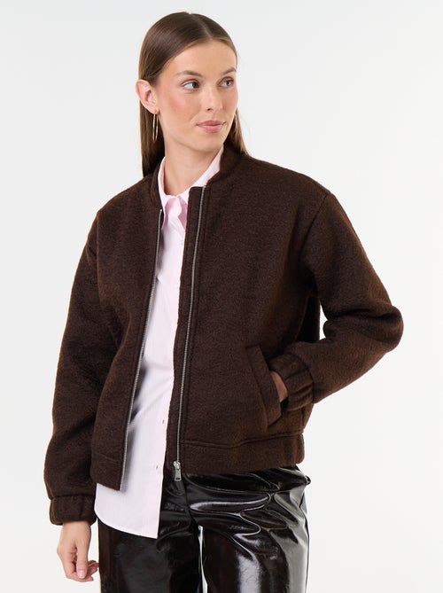 Veste faux lainage - Kiabi