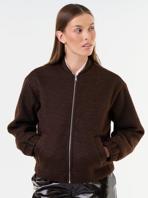 Veste faux lainage - Kiabi