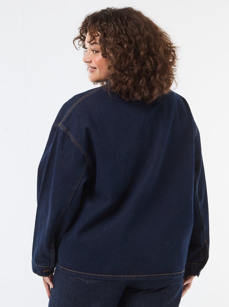 Veste longue en jean Bleu - Kiabi