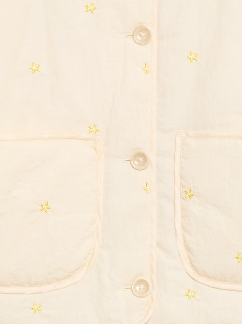 Veste matelassée avec motif brodé - Kiabi
