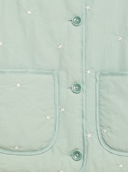 Veste matelassée avec motif brodé - Kiabi