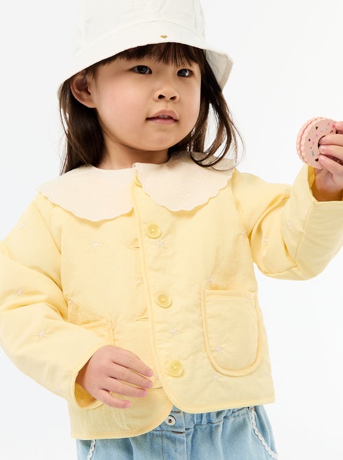 Veste matelassée col rond en tissu déperlant - Kiabi