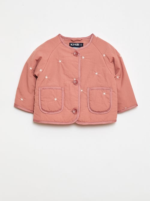 Veste matelassée col rond en tissu déperlant - Kiabi