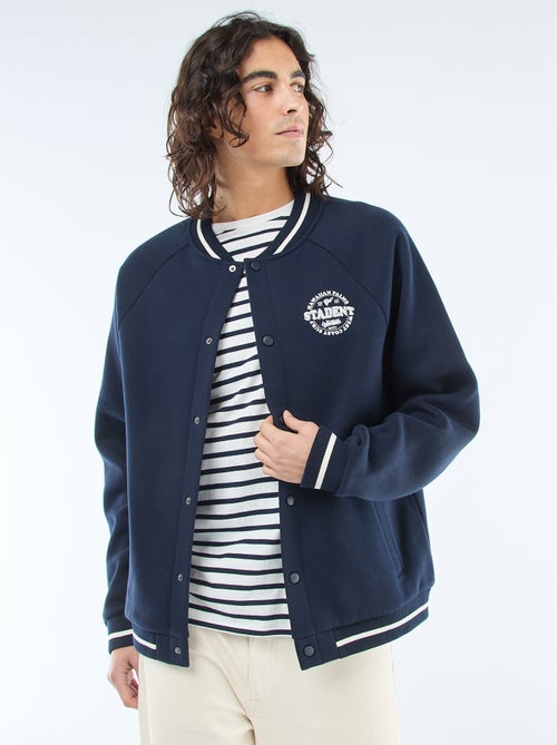 Veste molletonnée style américain - Kiabi