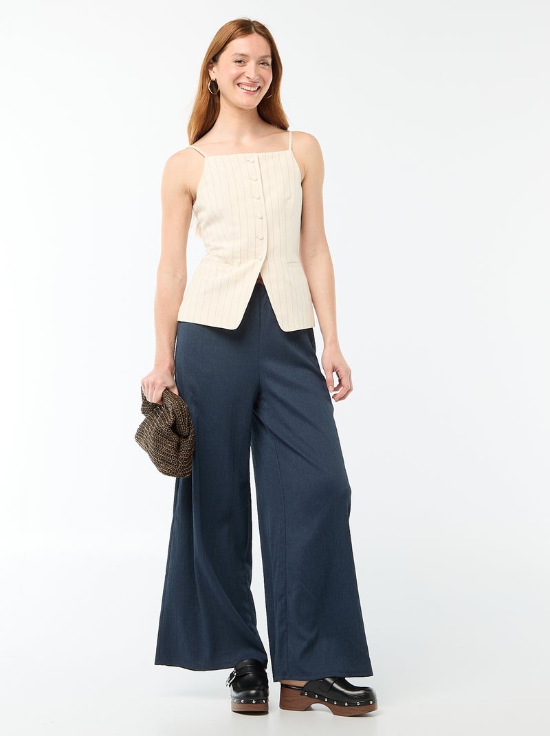 Veste sans manches à bretelles Beige - Kiabi