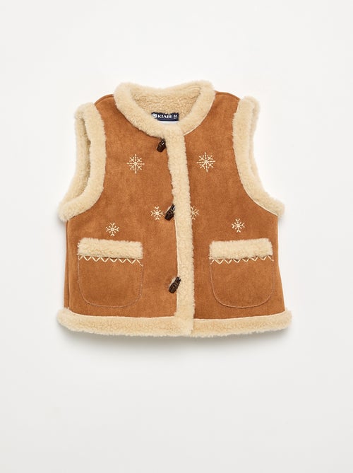 Veste sans manches effet moutonné - Kiabi