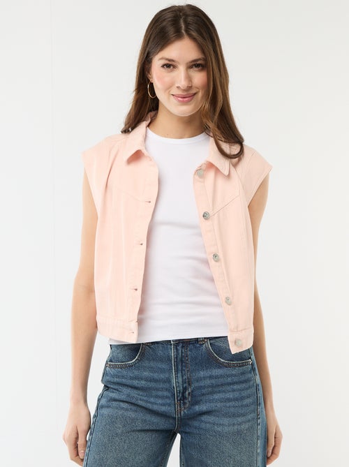 Veste sans manches imprimé vache unie - Kiabi