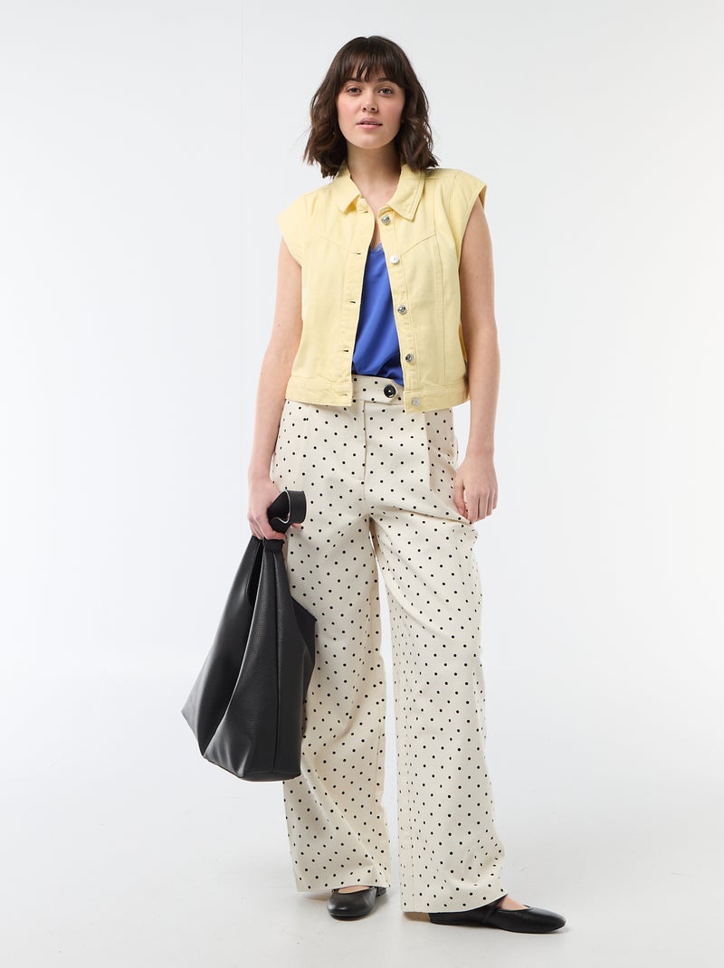 Veste sans manches unie Jaune - Kiabi