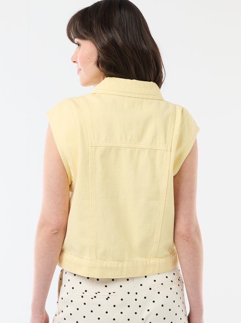 Veste sans manches unie Jaune - Kiabi