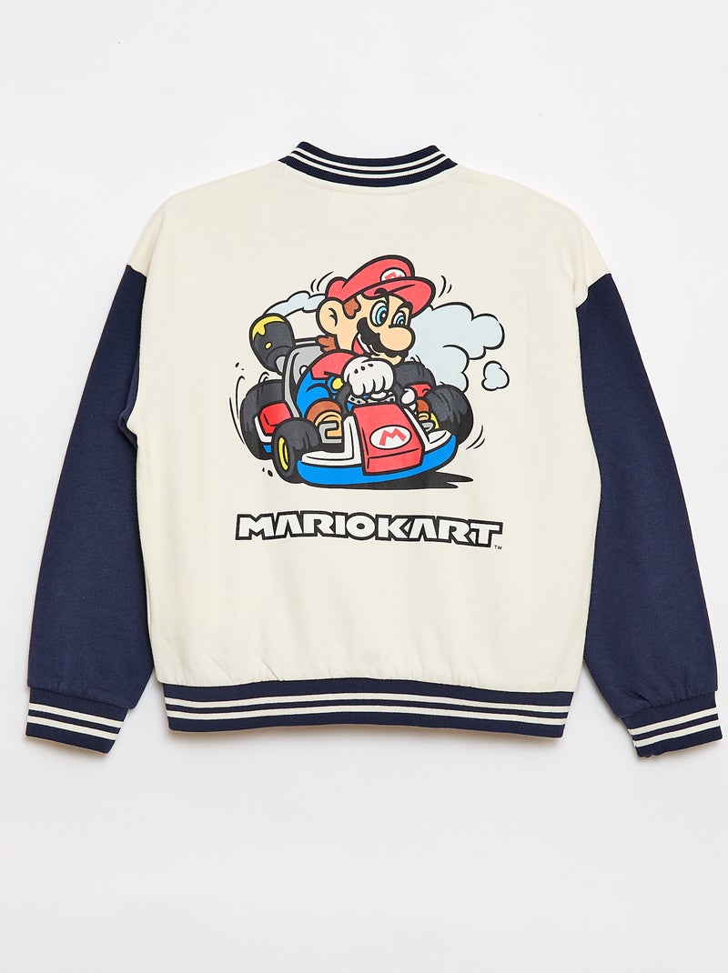 Veste style américain 'Mario' 'Nintendo' Blanc - Kiabi