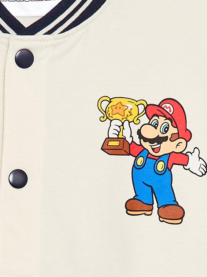 Veste style américain 'Mario' 'Nintendo' Blanc - Kiabi