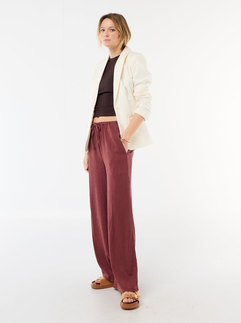 Veste tailleur avec col châle Blanc - Kiabi