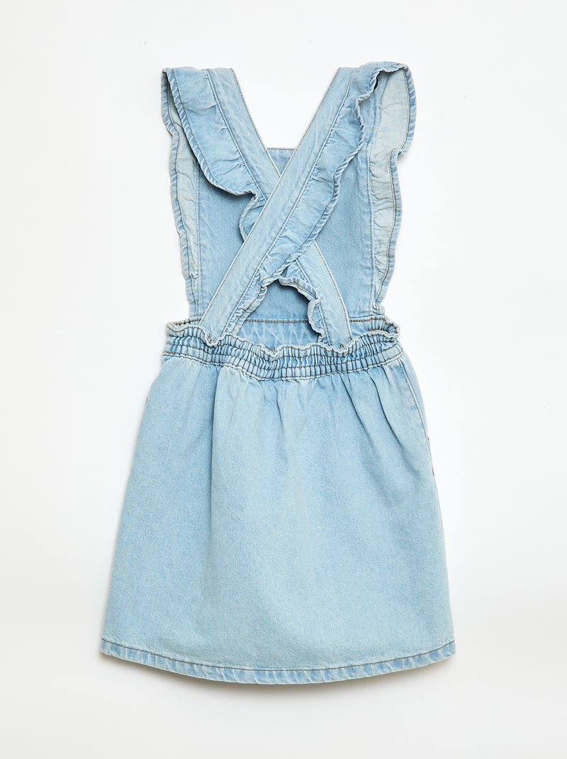 Vestido in jeans con volant Blu - Kiabi