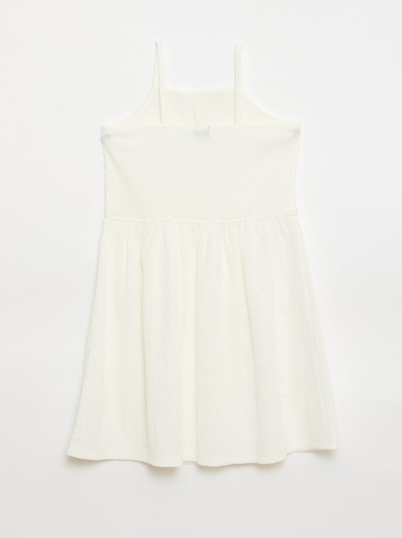Vestito a tinta unita con spalline sottili Bianco - Kiabi
