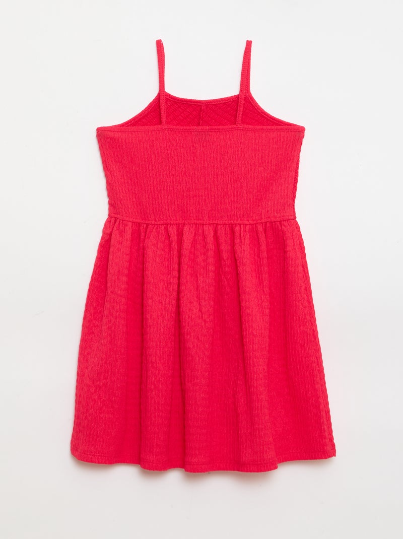 Vestito a tinta unita con spalline sottili Rosa - Kiabi
