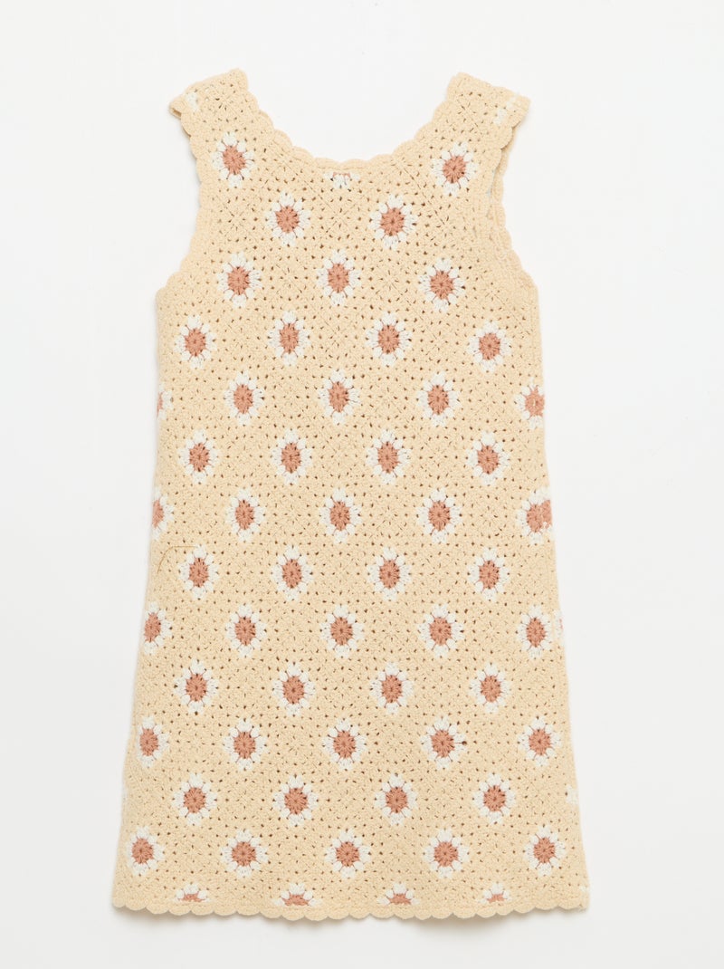 Vestito all'uncinetto con motivo Beige - Kiabi