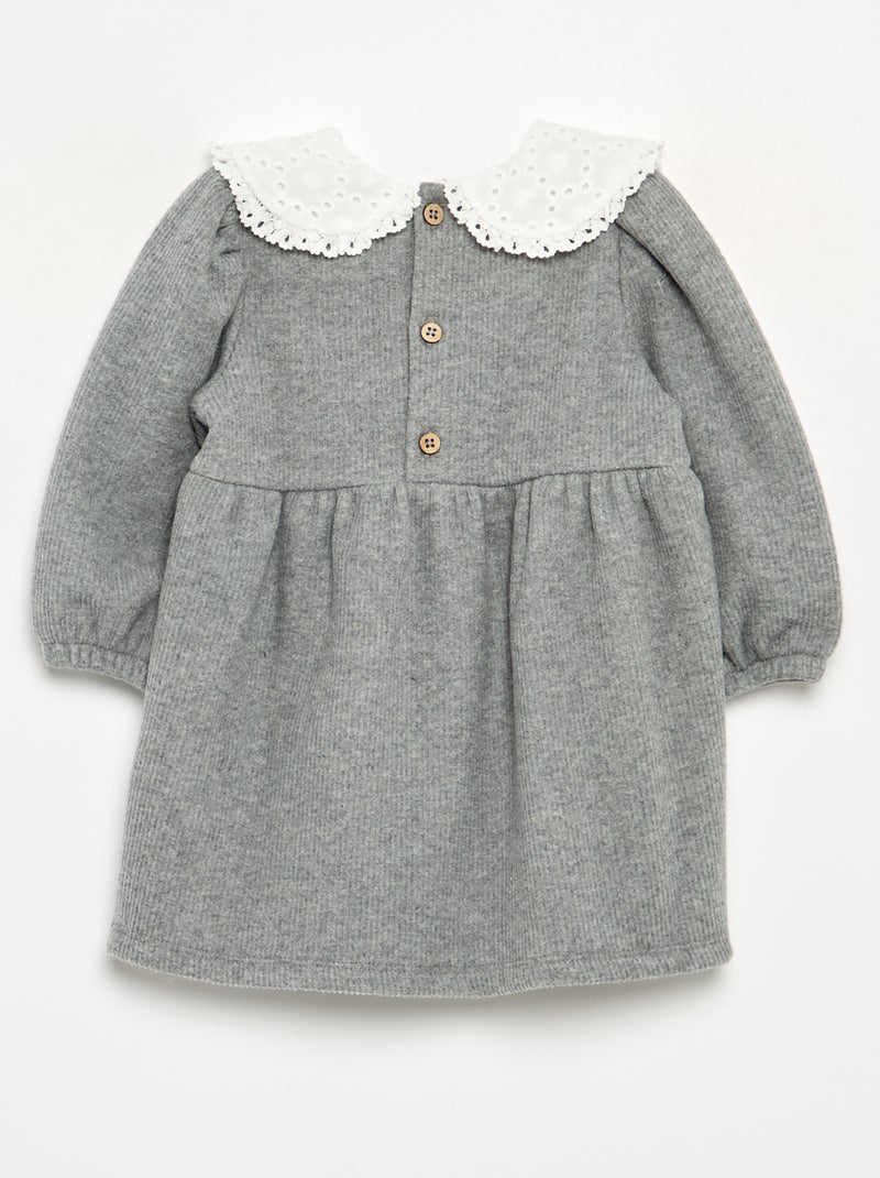 Vestito in maglia a maniche lunghe Grigio - Kiabi
