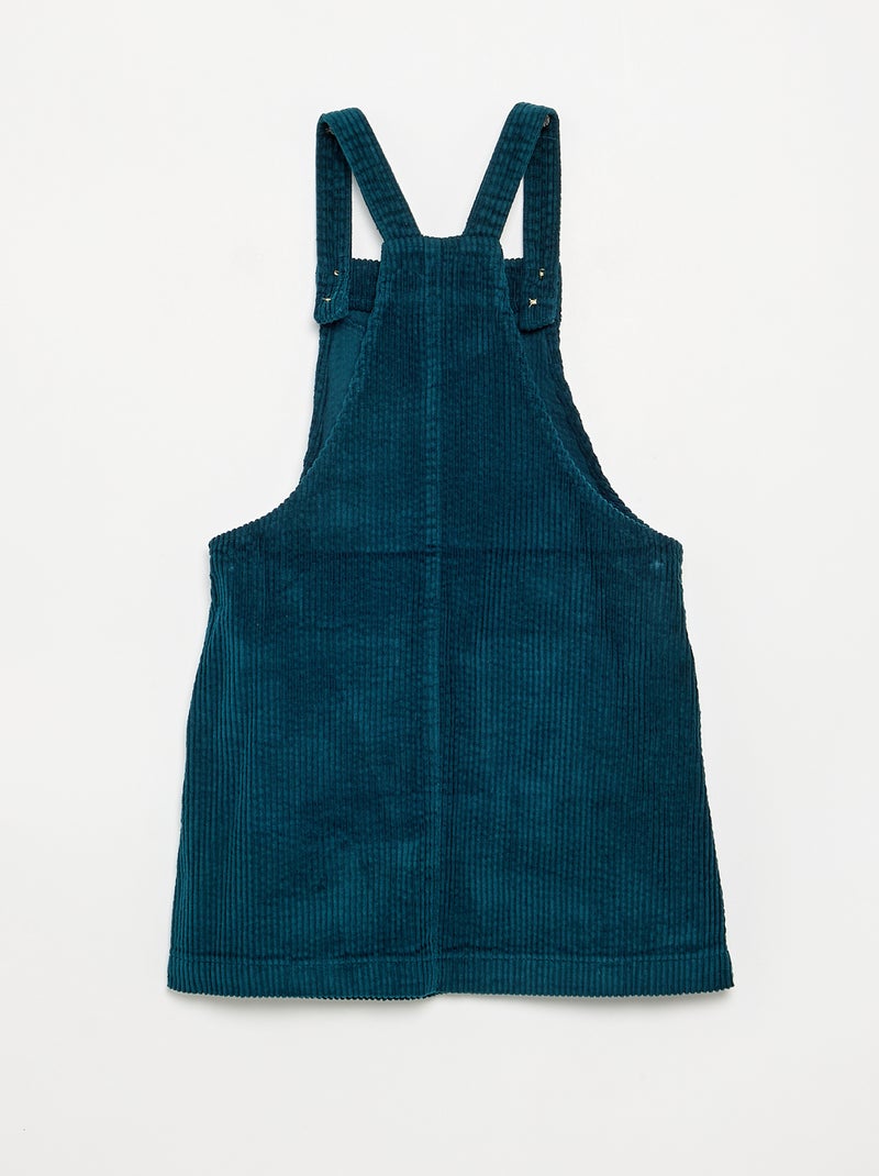 Vestito salopette in velluto a coste Blu - Kiabi