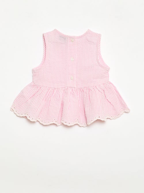 Vichy-Bluse und Hose Set - 2-teilig - Kiabi