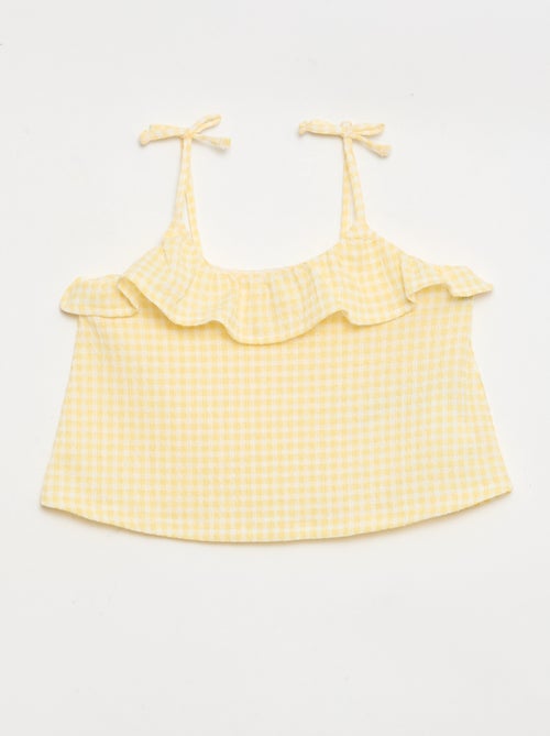 Vichy-Muster Kombi: Shorts + Trägertop – 2-teilig - Kiabi