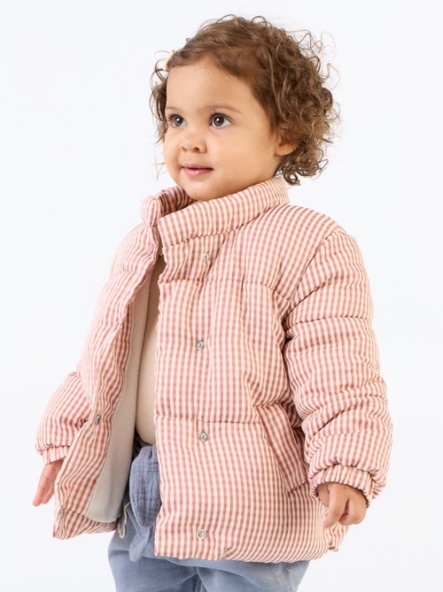 Vichy-Steppjacke mit Fleecefutter - Kiabi