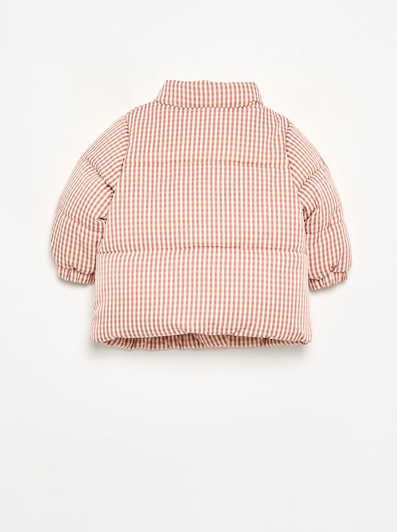Vichy-Steppjacke mit Fleecefutter Rot - Kiabi