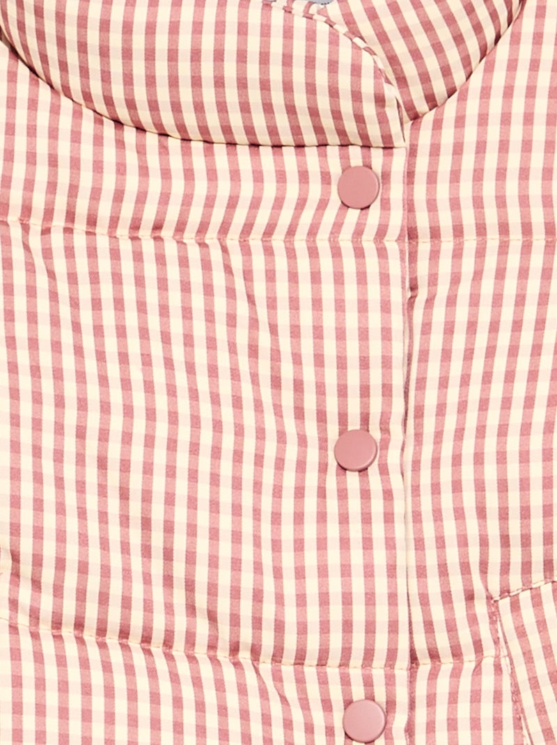 Vichy-Steppjacke mit Fleecefutter Rot - Kiabi