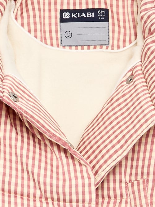 Vichy-Steppjacke mit Fleecefutter - Kiabi