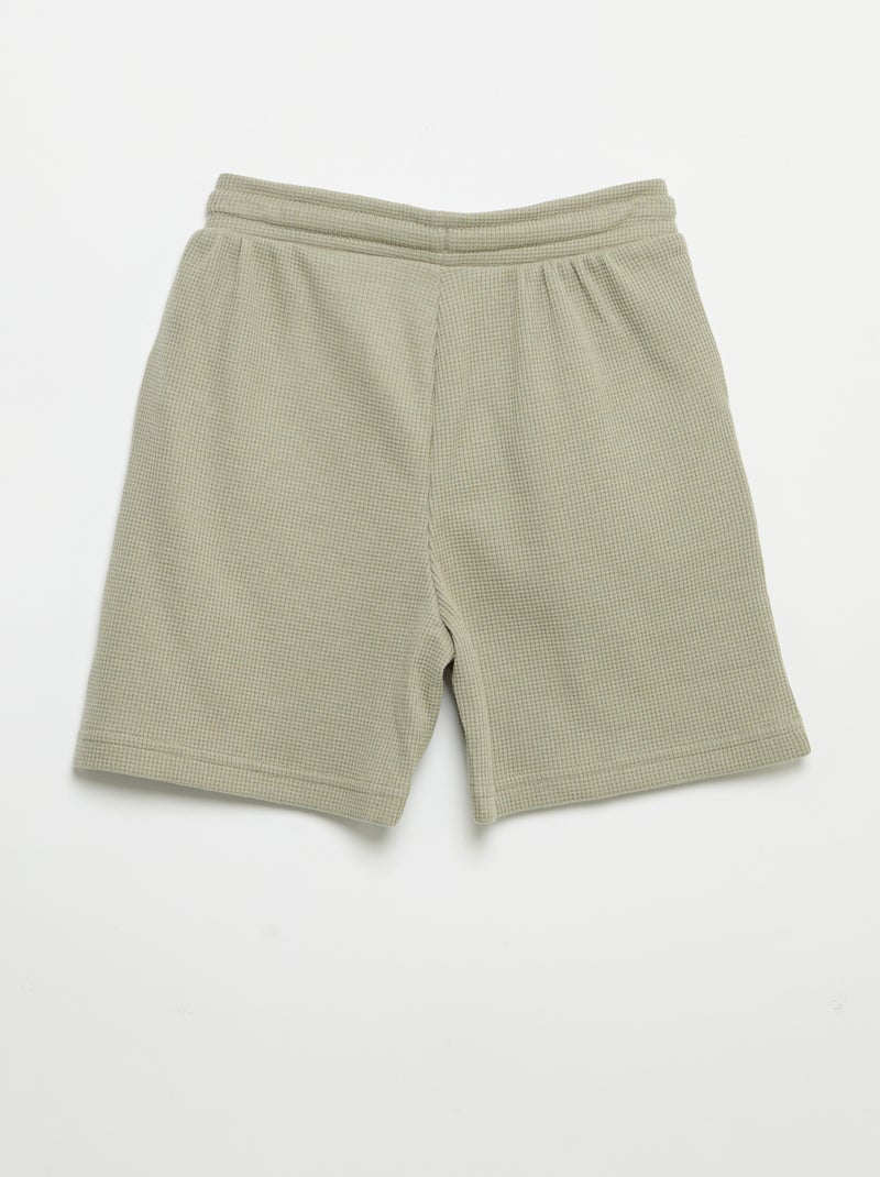 Waben-Shorts Grün - Kiabi