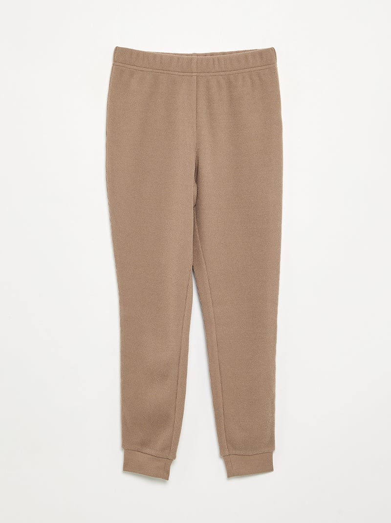 Waffel-Pyjama-Set für Super-Papis – 2-teilig Beige - Kiabi