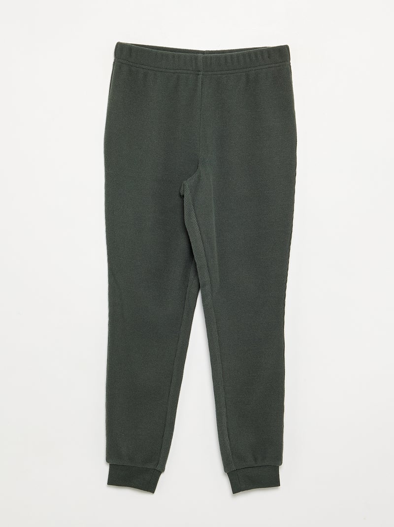Waffel-Pyjama-Set für Super-Papis – 2-teilig Vert - Kiabi