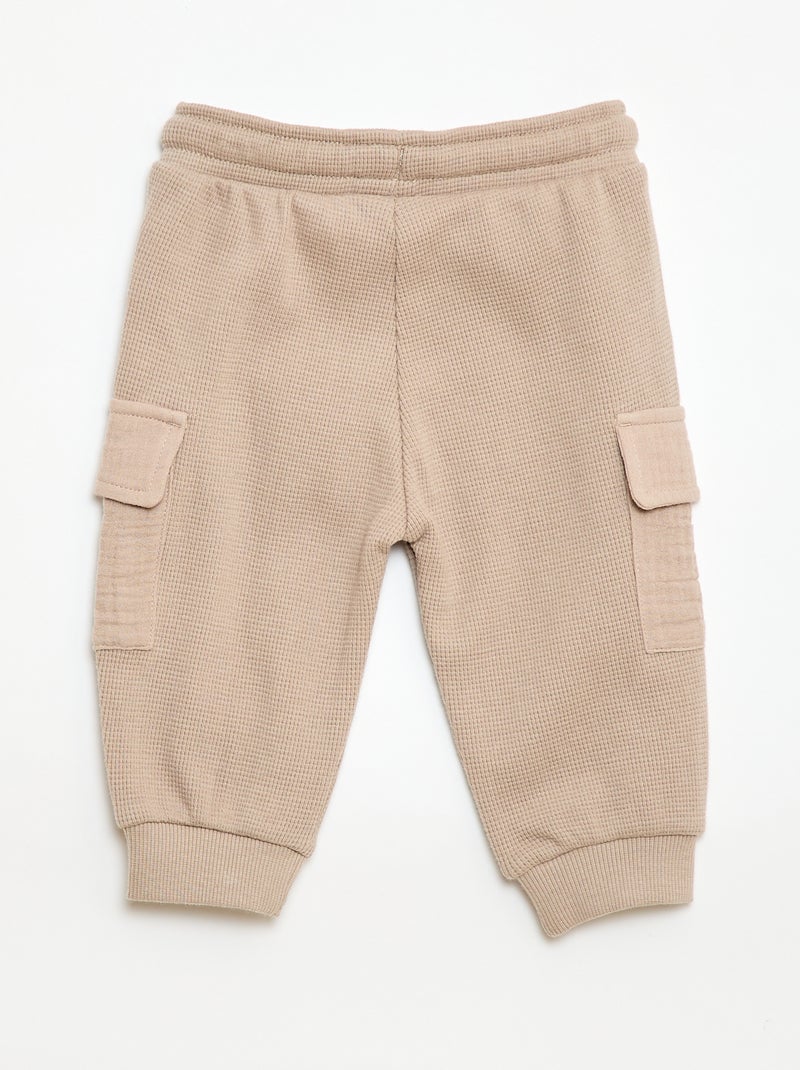 Waffelstrickhose Beige - Kiabi