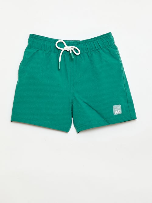 Waffle-Effect Swim Bermuda Shorts - Kiabi