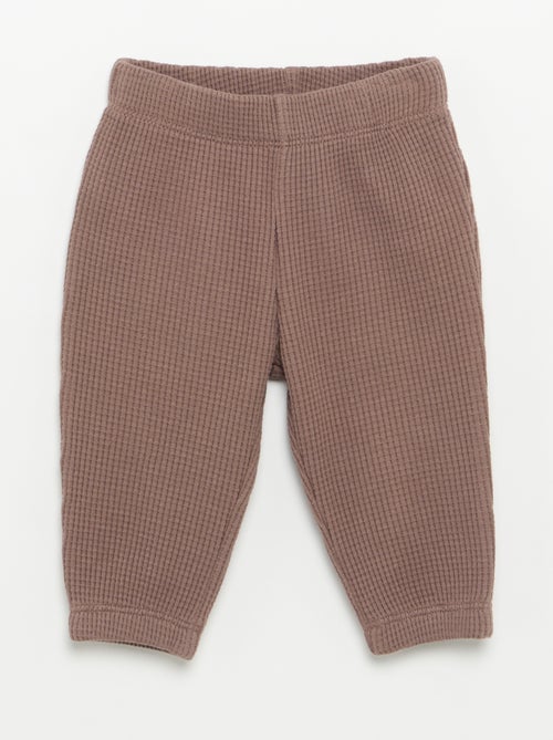Waffle Knit Jogging Set - 2-Piece - Kiabi Waffle Knit Jogging Set - 2-Piece - Kiabi
