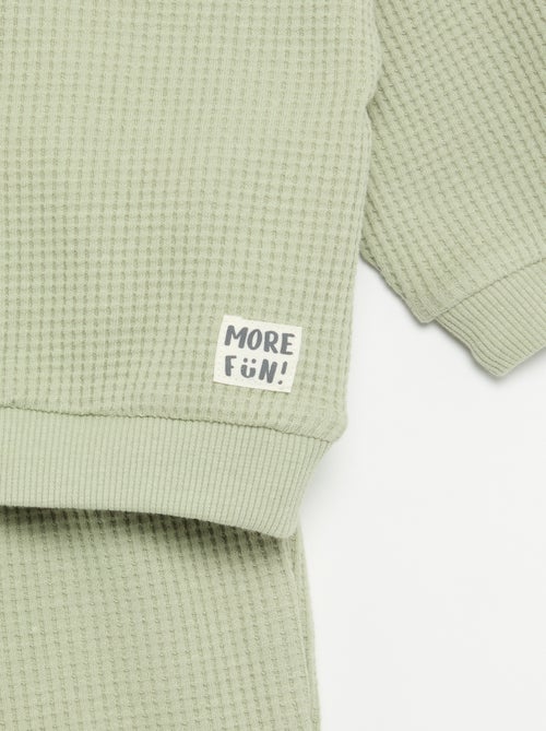 Waffle Knit Jogging Set - 2-Piece - Kiabi