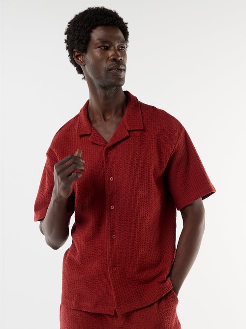 Waffle Knit Short-Sleeve Shirt - Kiabi